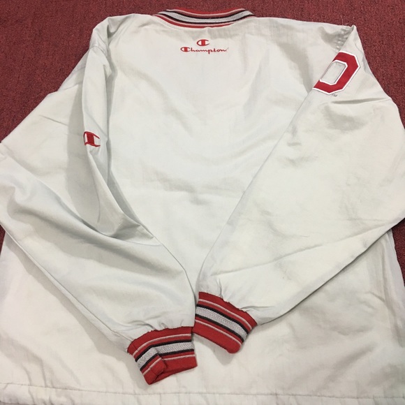 Champion White and Red Ohio State Windbreaker - Picture 8 of 9